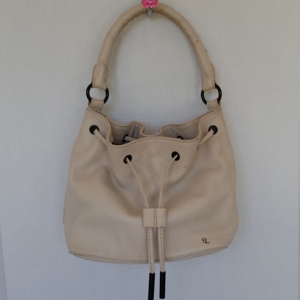 Elliot Luuca leather cream curved ahoulder handbag
